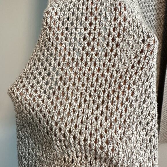 Lafayette 148 Open Knit Side Button Open Knit Open Front Cardigan Size M - Picture 6 of 10